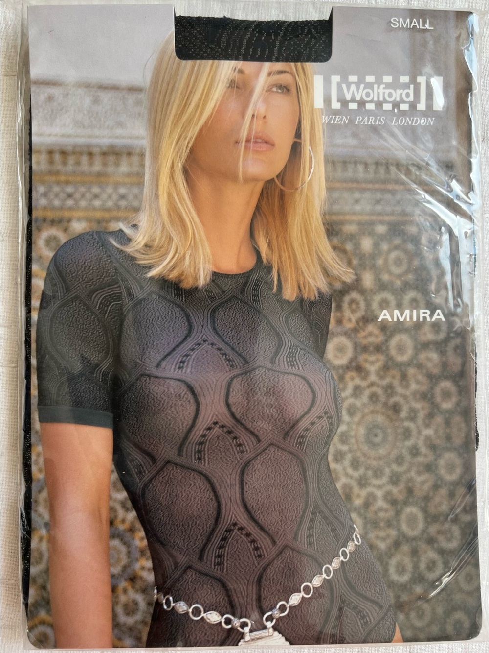 Wolford Amira Black Short-Sleeve Textured Knit Top